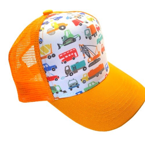 Little Trucks Orange Trucker Hat - The Dock Drop