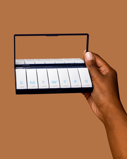 Navy Blue Pill Box - The Dock Drop