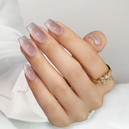 Starlight Shimmer Coffin Nails  - Press on Nails | Long Lasting & Reusable
