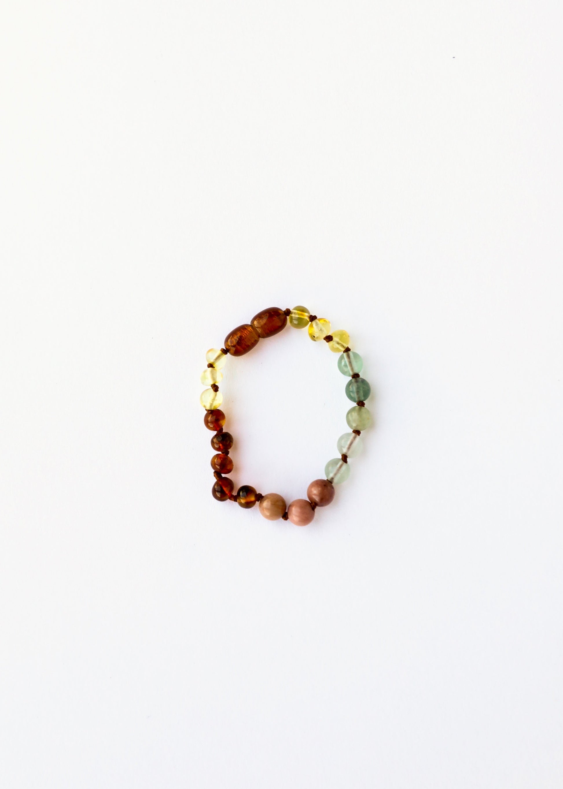 Raw Baltic Sea Amber + Stone Rainbow || Anklet • Bracelet - The Dock Drop
