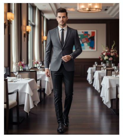 Men’s Modern Slim-Fit Blazer – Formal, Travel-Ready & Cruise-Sharp