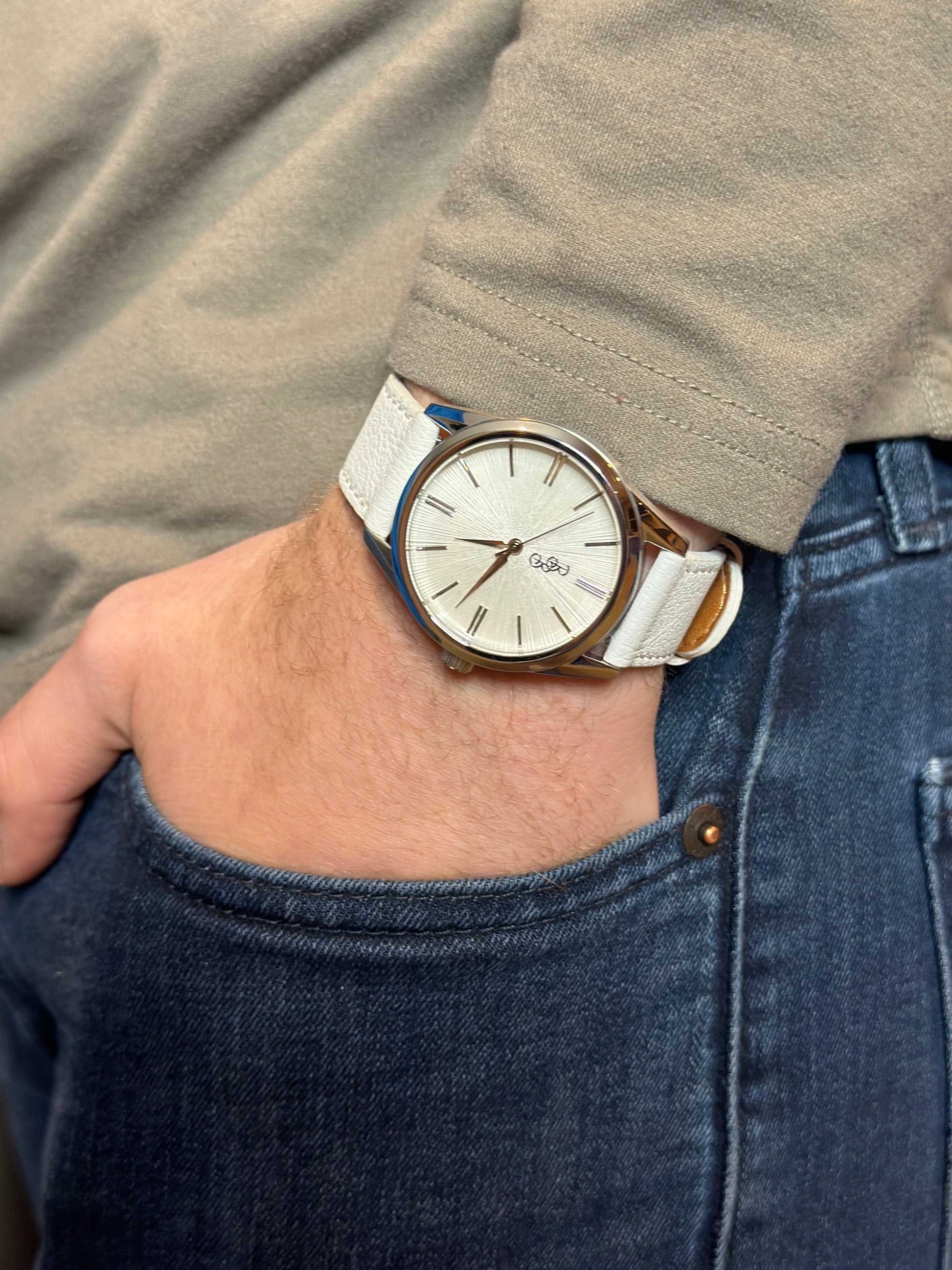 White Sunburst Watch - The Dock Drop