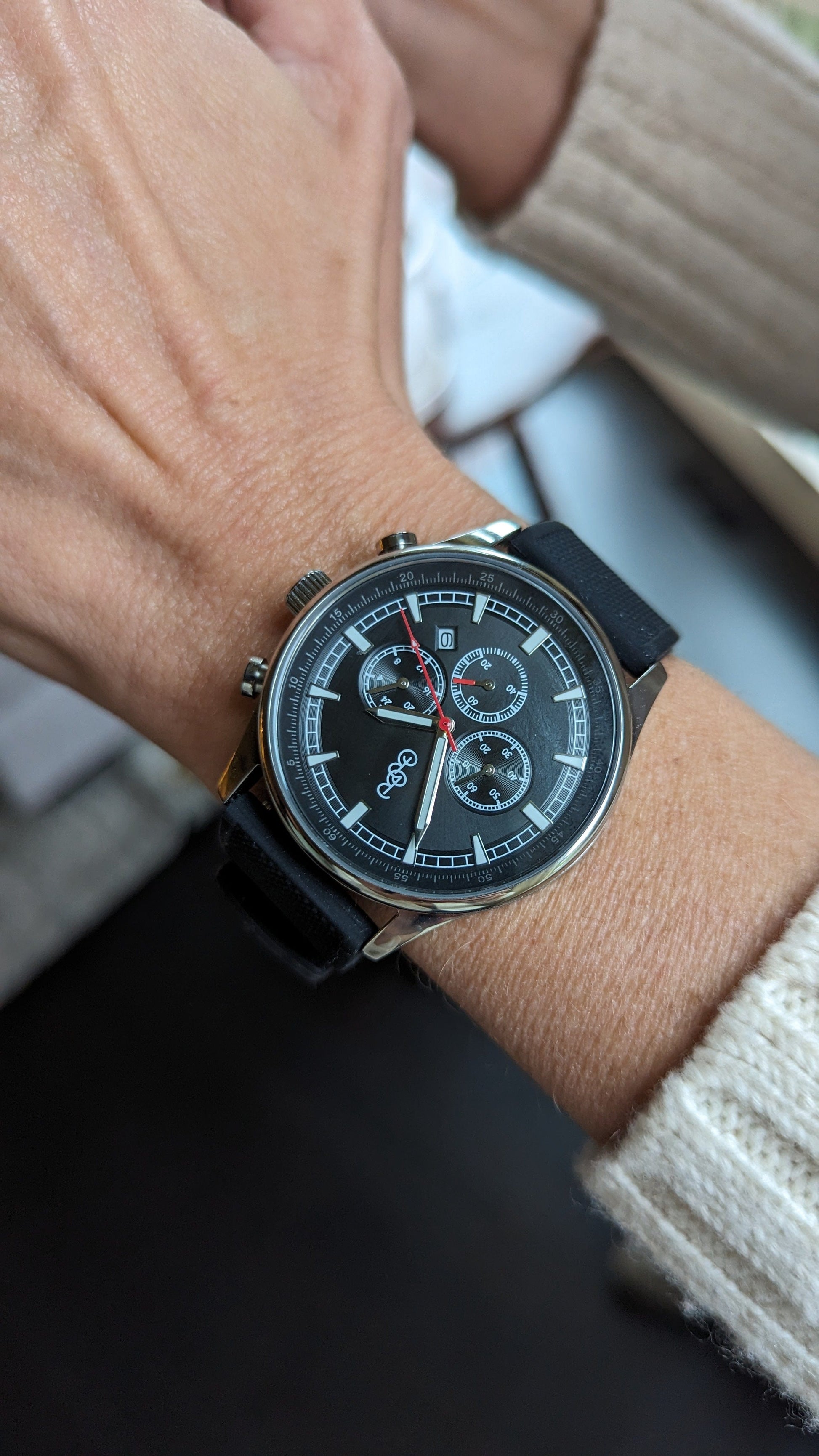 Black Sport Chronograph - The Dock Drop