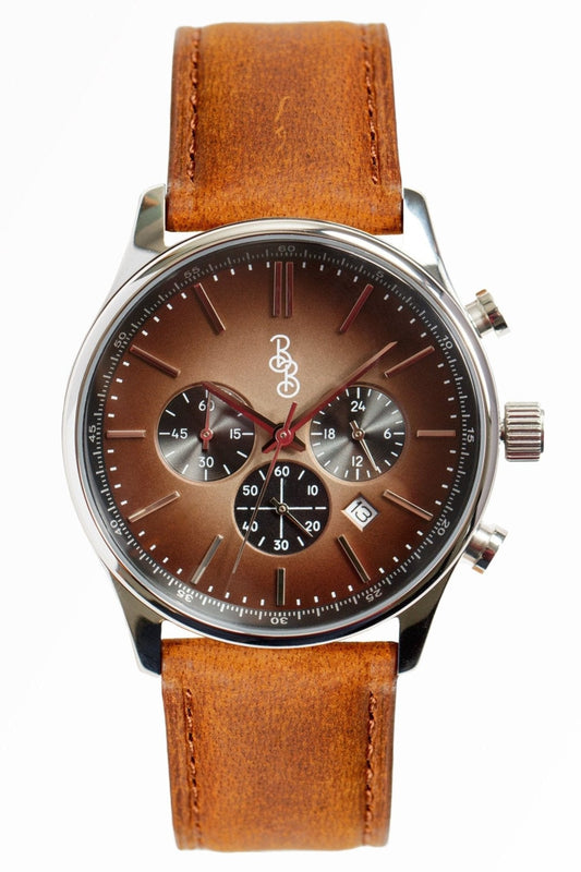 Brown Retro Chronograph - The Dock Drop