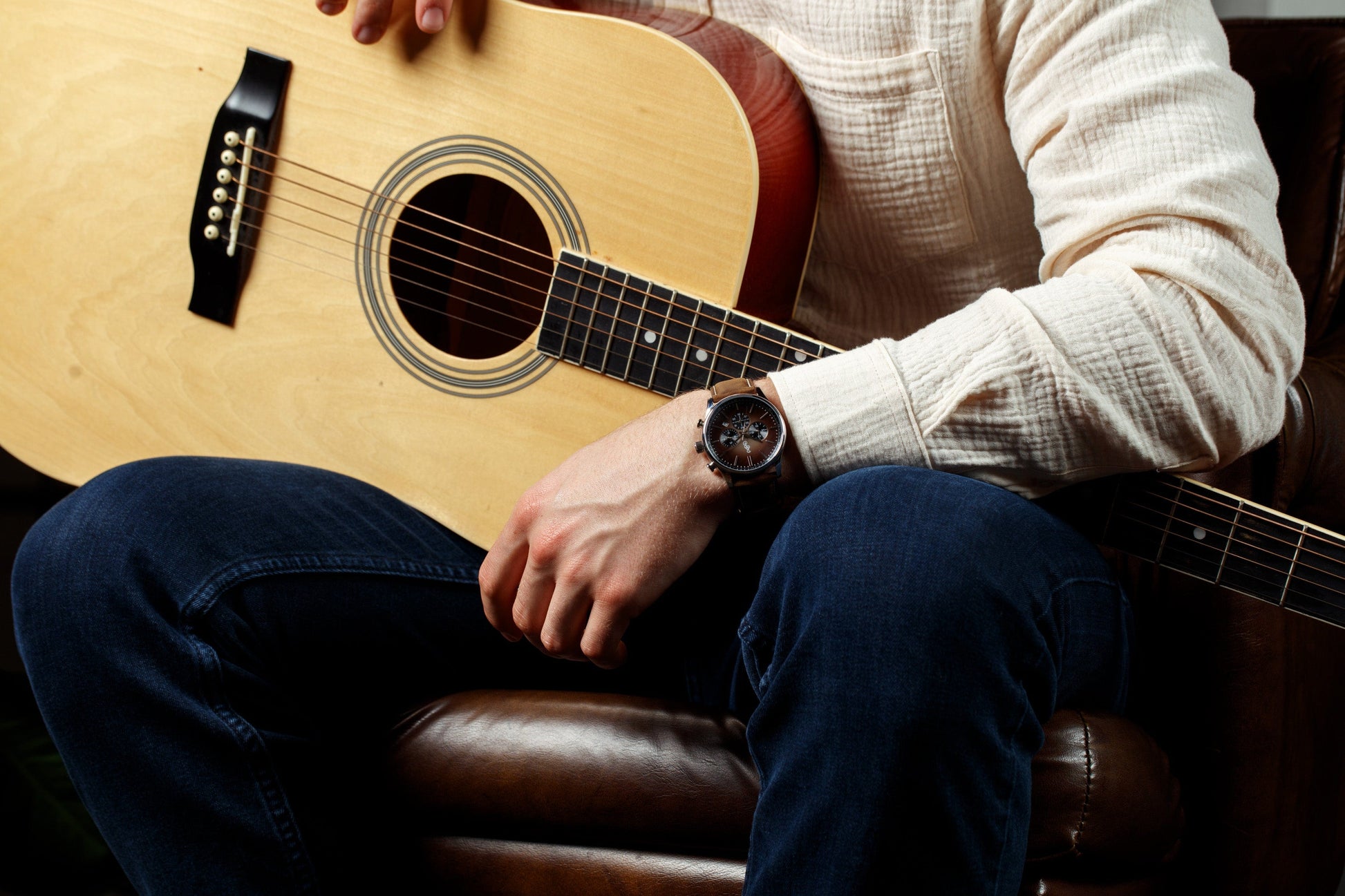 Brown Retro Chronograph - The Dock Drop