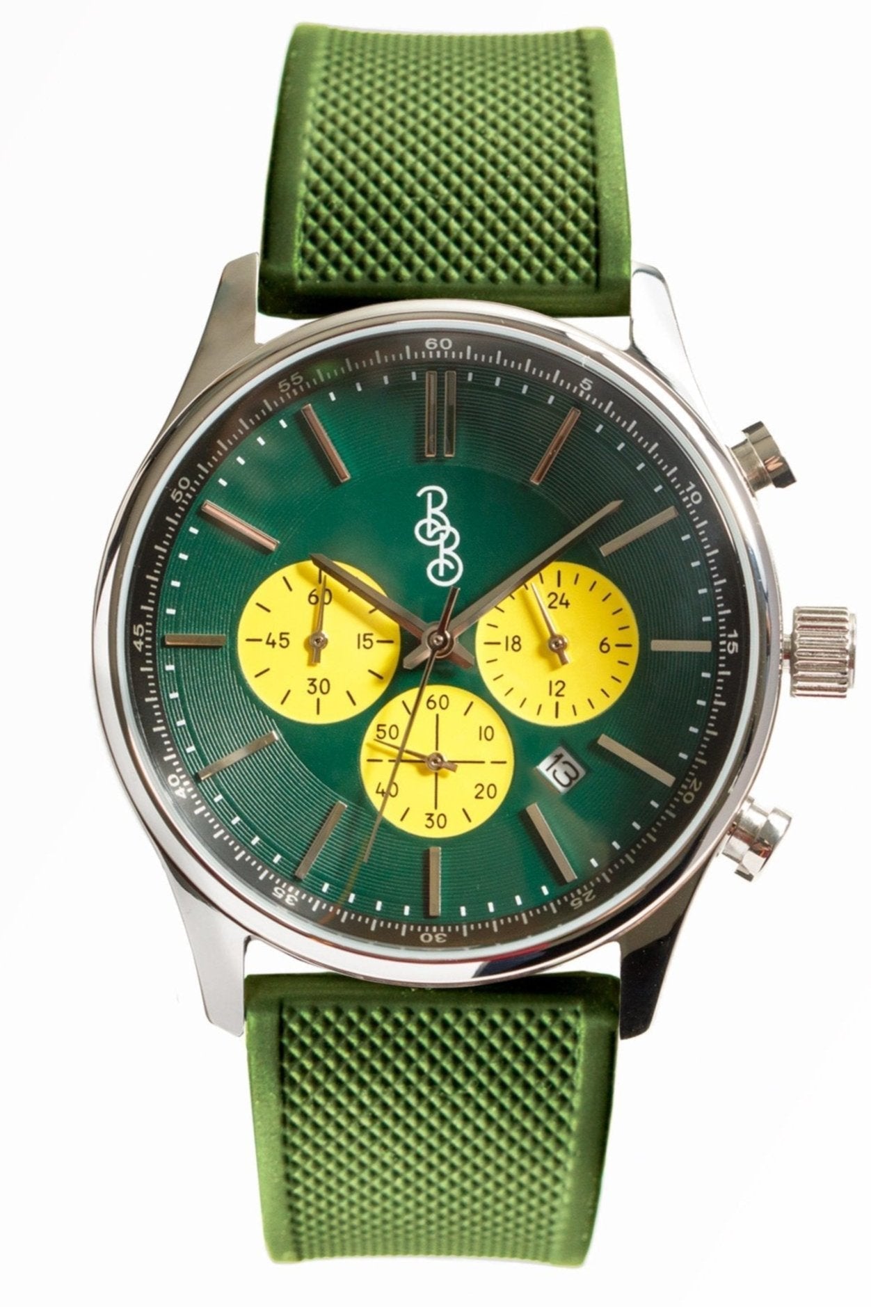 Green and Yellow Chronograph - The Dock Drop