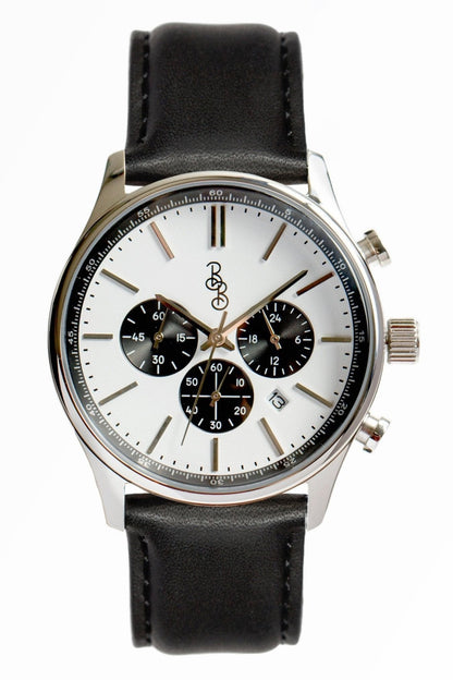 White and Black Chronograph - The Dock Drop