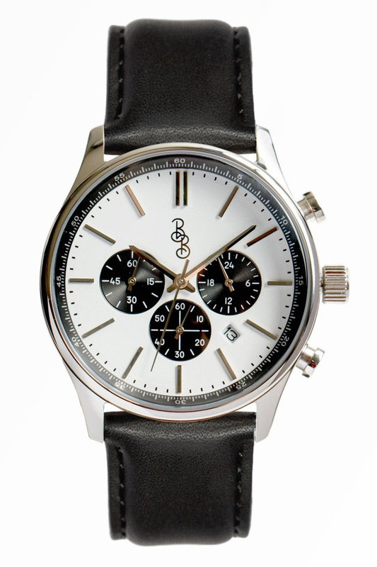 White and Black Chronograph - The Dock Drop