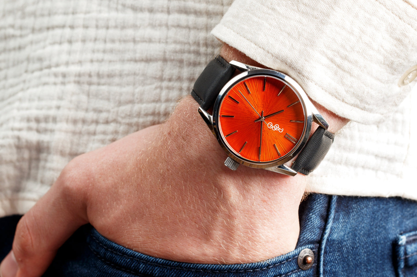 Orange Sunburst Watch - The Dock Drop