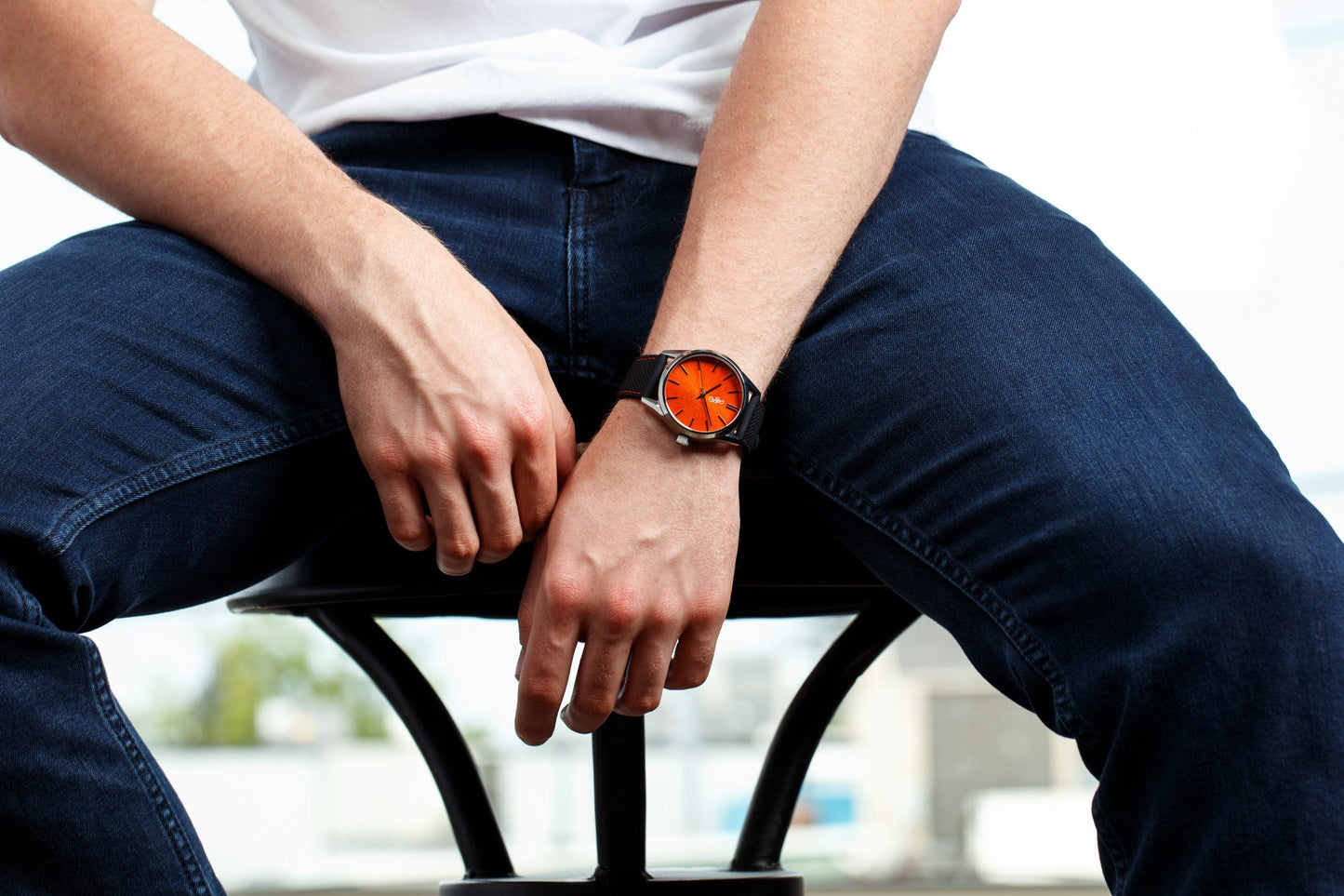 Orange Sunburst Watch - The Dock Drop