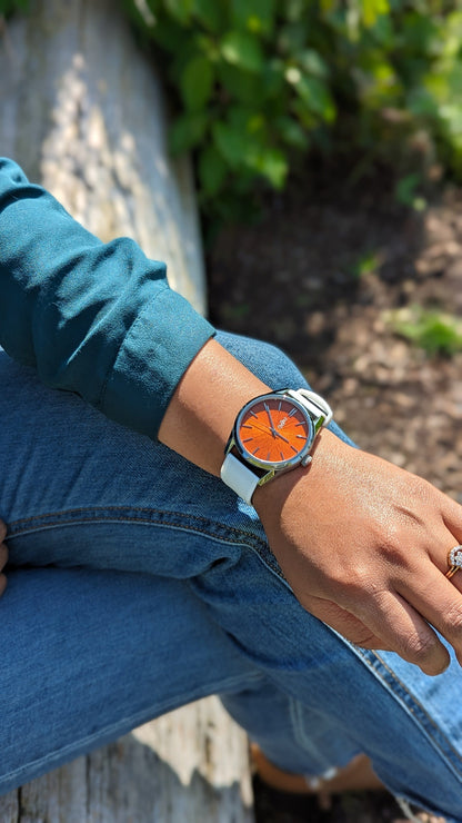 Orange Sunburst Watch - The Dock Drop