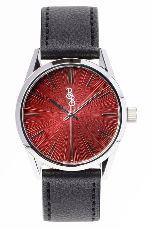 Burgundy Sunburst Watch - The Dock Drop