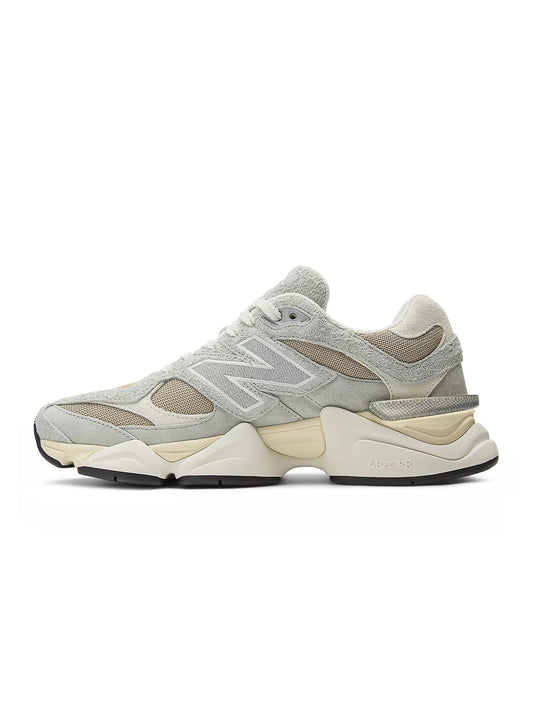 Gray and beige sneaker on a white background