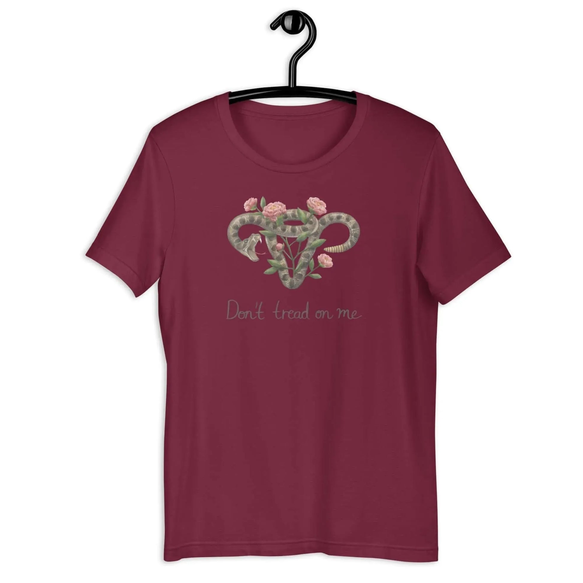Don’t Tread on Me Uterus with Flowers Unisex T-Shirt - The Dock Drop