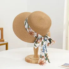 Wide brim straw sun hat style 4