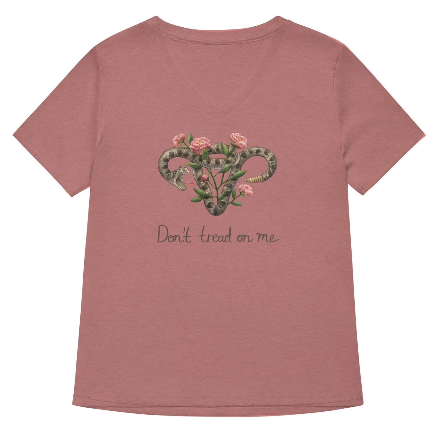 Don’t Tread On Me Uterus with Flowers V-Neck - The Dock Drop