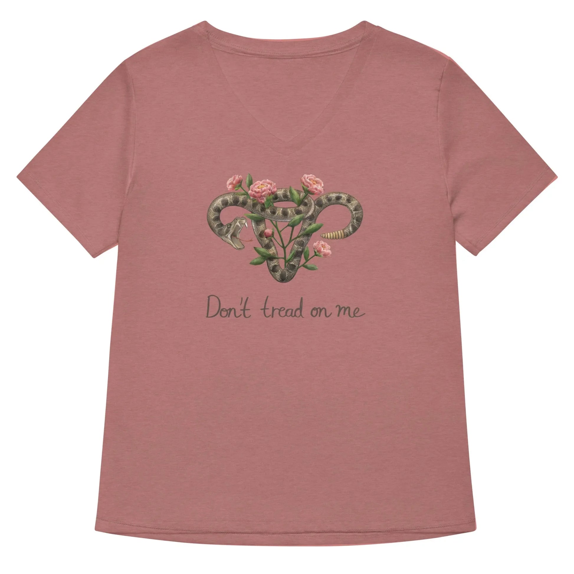 Don’t Tread On Me Uterus with Flowers V-Neck - The Dock Drop