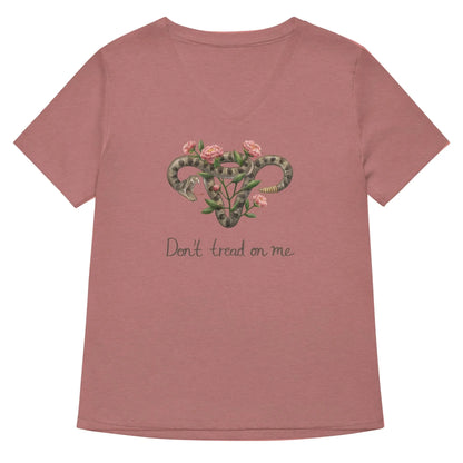 Don’t Tread On Me Uterus with Flowers V-Neck - The Dock Drop