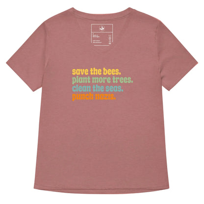 Bees, Trees & Seas Rhyme V-Neck T-Shirt - The Dock Drop