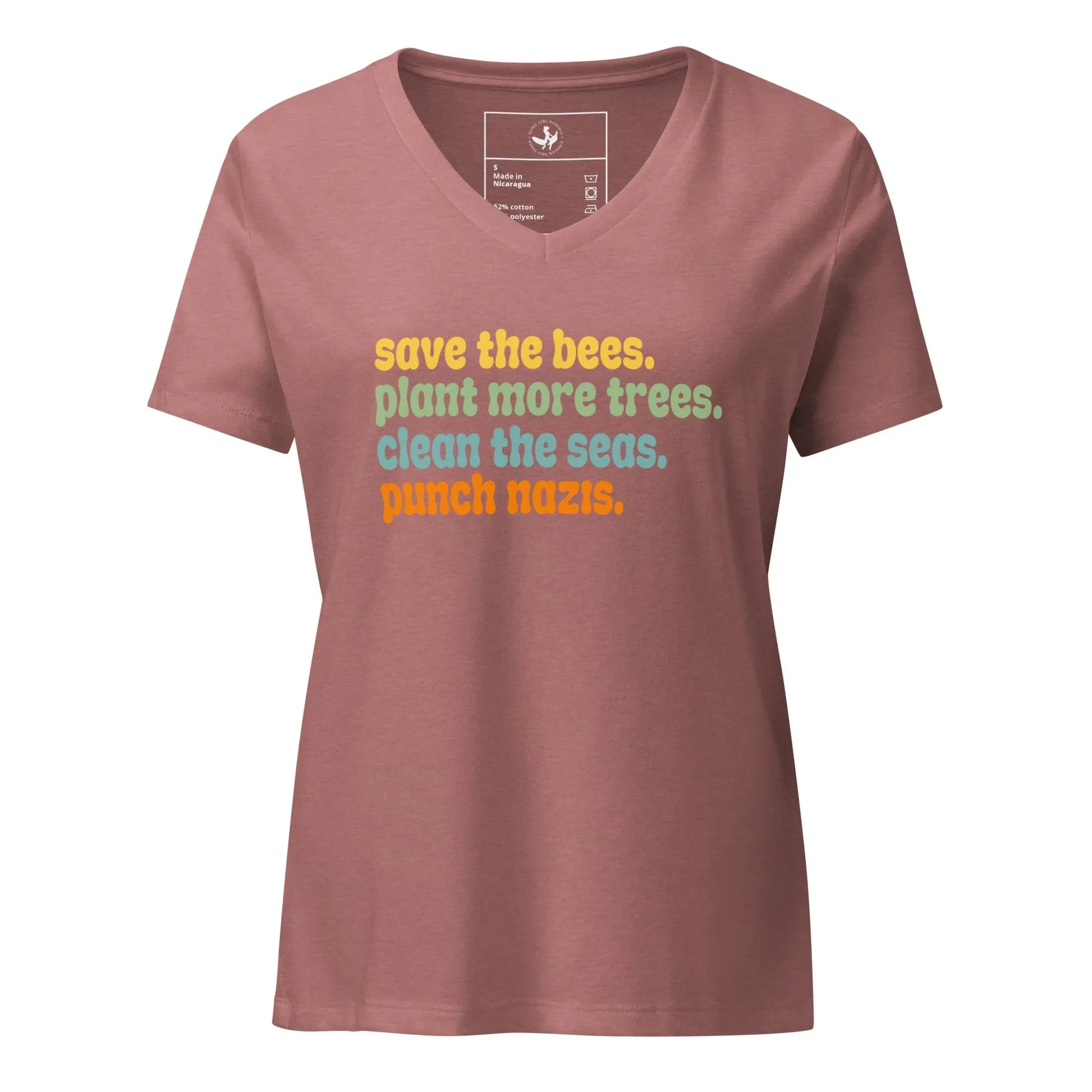 Bees, Trees & Seas Rhyme V-Neck T-Shirt - The Dock Drop