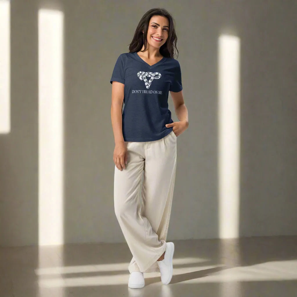 Don’t Tread On Me Uterus V-Neck - The Dock Drop