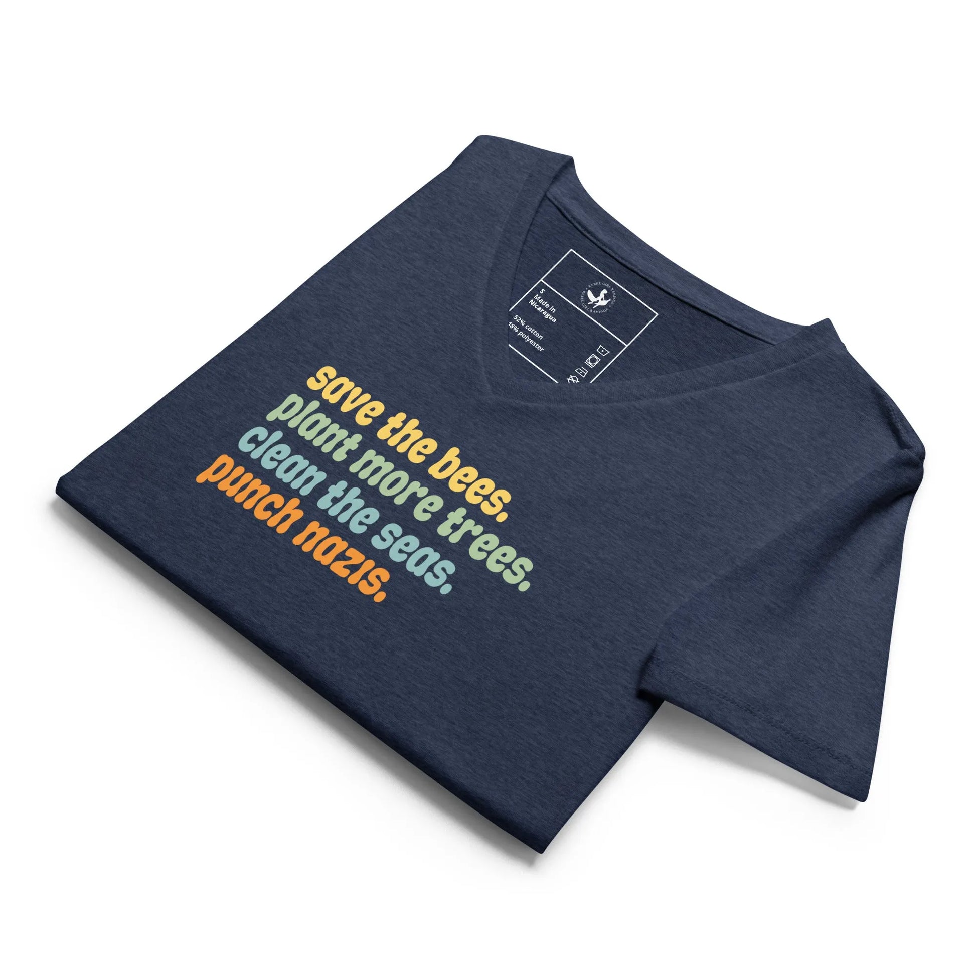 Bees, Trees & Seas Rhyme V-Neck T-Shirt - The Dock Drop