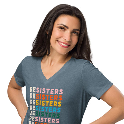 reSisters Women’s V-Neck T-Shirt - The Dock Drop