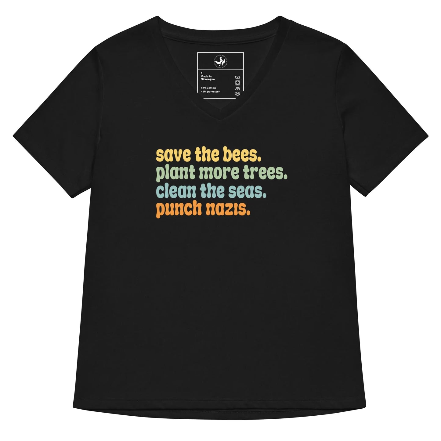 Bees, Trees & Seas Rhyme V-Neck T-Shirt - The Dock Drop