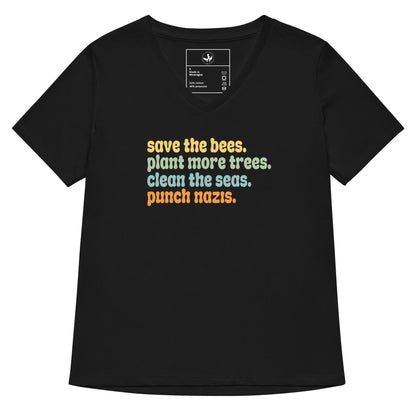 Bees, Trees & Seas Rhyme V-Neck T-Shirt - The Dock Drop