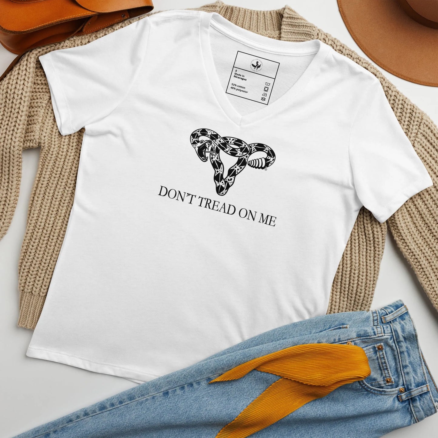 Don’t Tread On Me Uterus V-Neck - The Dock Drop
