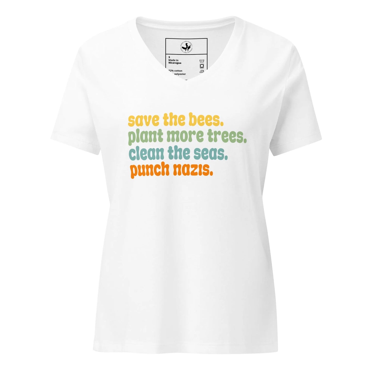 Bees, Trees & Seas Rhyme V-Neck T-Shirt - The Dock Drop